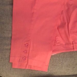 Talbots Perfect Crops Size 12-buttons on ankle. Pink and in  great condition.